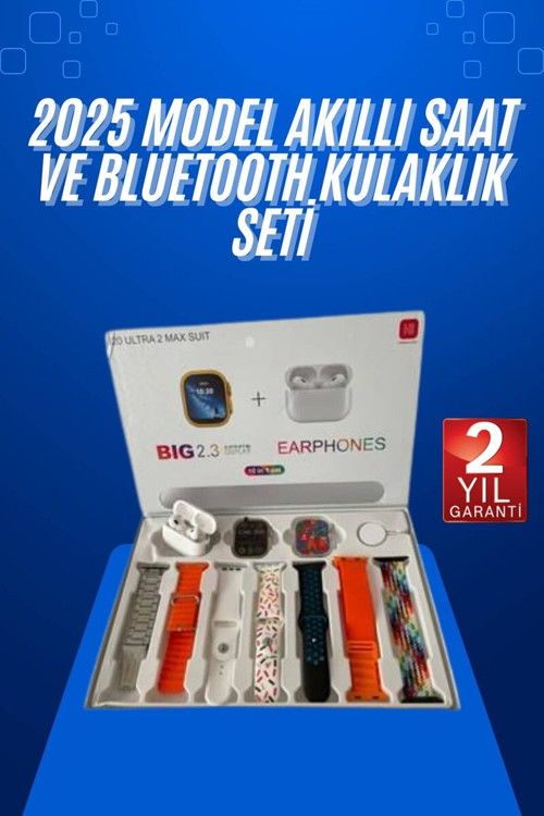 Yeni Nesil 7 Kordonlu Arama Bildirim Özellikli Kulaklık Hediyeli Akıllı Saat - MZUIRG1947-8788