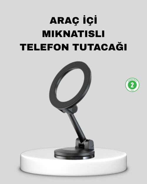 Katlanır Manyetik Araç İçi Telefon Tutucu – 360° Dönebilen MagSafe Uyumlu G? - MZUIRG5827-3