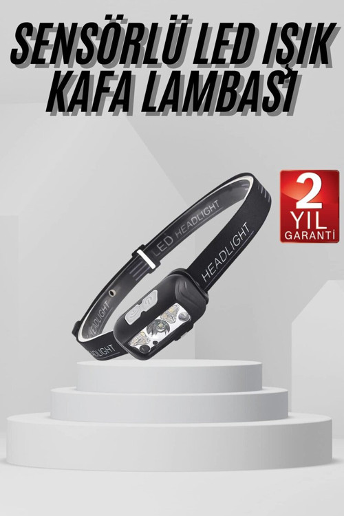 Sensörlü Şarjlı Type-c Şarj Işıklı Kafa Lambası Kamp Lambası - MZUIRG2484-1209