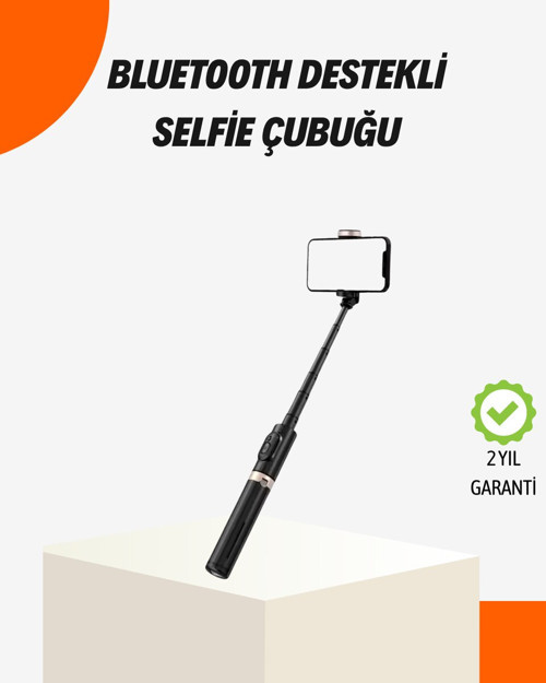 Bluetooth’lu Işıklı Selfie Çubuğu – Katlanabilir 130 cm - MZUIRG6327-3535