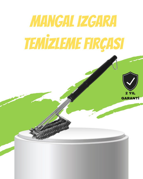 Mangal Izgara Temizleme Fırçası Paslanmaz Çelik Telli Uzun Saplı - MZUIRG6604-7328