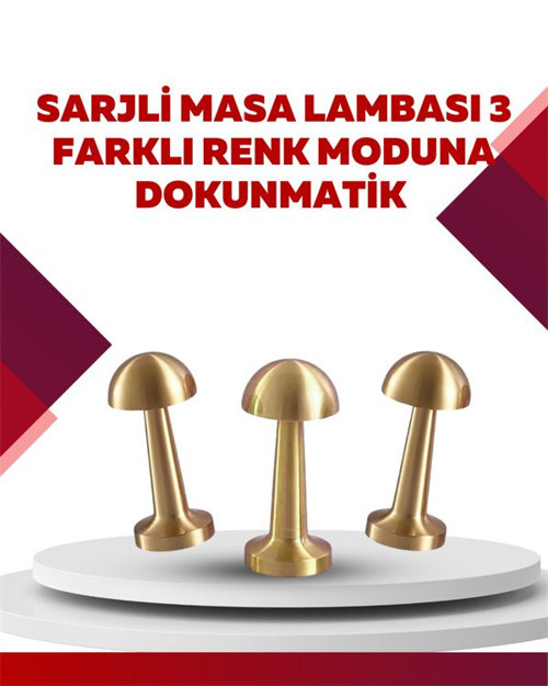 Şarjlı Dimmerli LED Masa Lambası – 4-8 Saat Aydınlatma - MZUIRG1134-8163