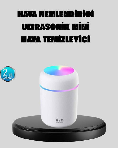 Taşınabilir USB Mini Nemlendirici – LED Aydınlatmalı Çift Püskürtme Modu - MZUIRG8068-1982