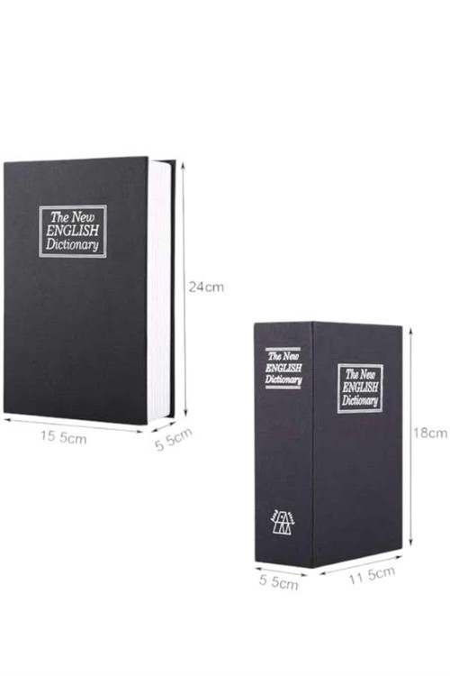 Büyük Boy Anahtarlı Kitap Görünümlü Gizli Kasa Çelik Kasa Altın Kasası - MZUIRG6875-9404