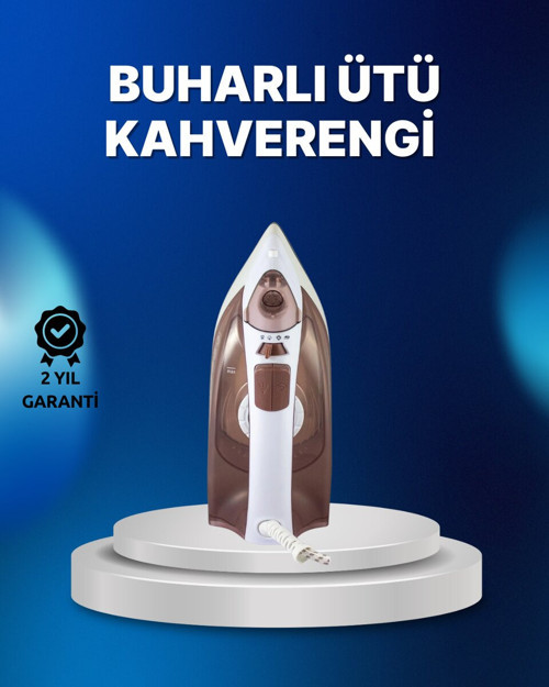 Buharlı Ütü 2200W Kireç Önleyici Self Clean Damlatmaz Kahverengi - MZUIRG9345-7803