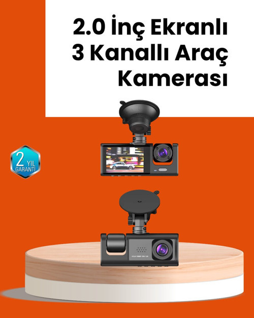 Full HD Araç Kamerası Çift Yönlü Kayıt ve Darbe Sensörü - MZUIRG6177-3000
