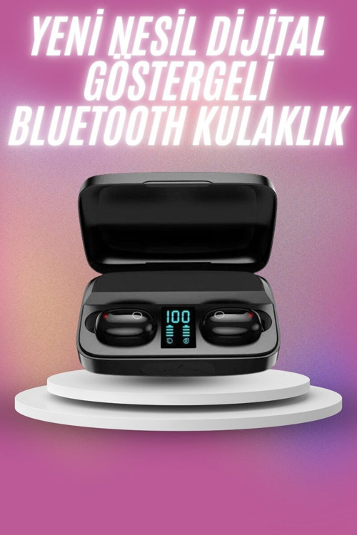 Kablosuz Bluetooth Kulaklık Android ve İOS Uyumlu Led Göstergeli Powerbankli - MZUIRG4998-8066