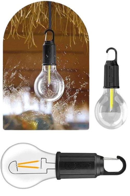 Taşınabilir Şarjlı Led Ampul Askılı Lamba Kamp Bahçe Lambası - MZUIRG8248-6029