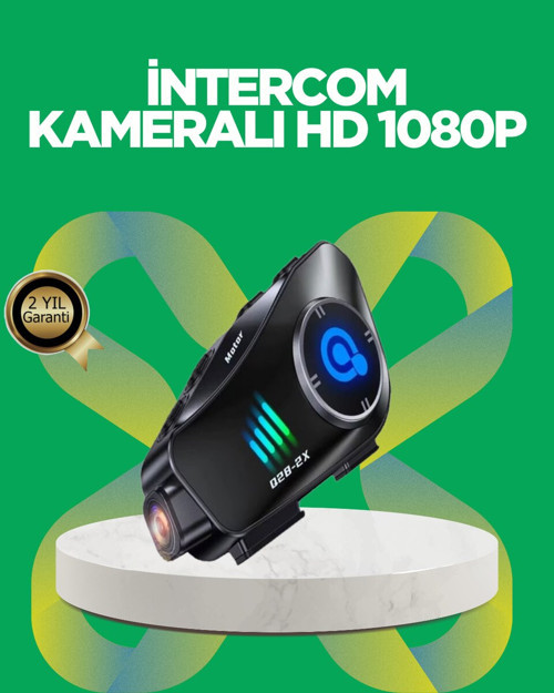Q28 Bluetooth Kask Kulaklık 1080P Kamera – Su Geçirmez Motosiklet Interkom - MZUIRG9839-9294