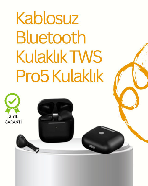 TWS Pro 5 Bluetooth Kulaklık – Gelişmiş Ses Teknolojisi ve Uzun Batarya Ömrü - MZUIRG9742-92
