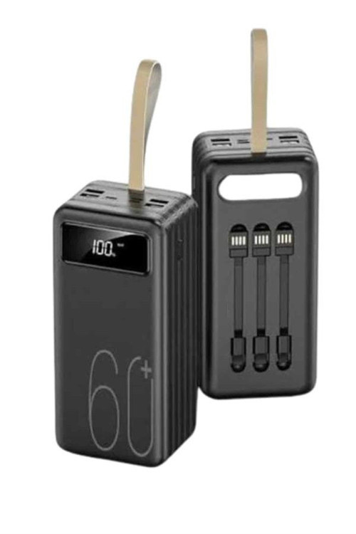 Hızlı Şarj 4 Çıkışlı Powerbank 60.000 Mah Taşınabilir Dijital Göstergeli - MZUIRG6608-79