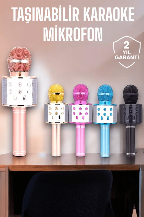 Taşınabilir Bluetooth Karaoke Mikrofon: Hafıza Kart Girişli Etkileyici Performan - MZUIRG8052-5