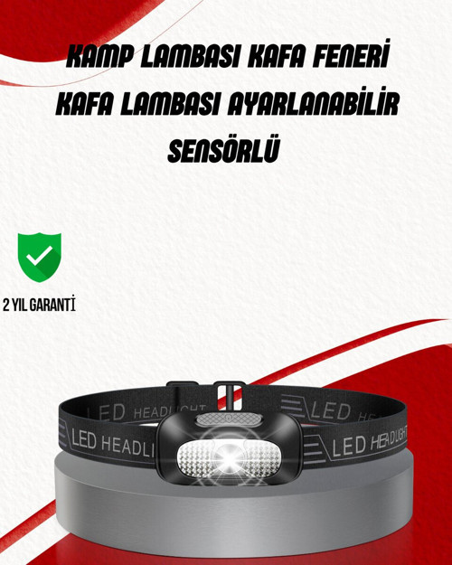 Ayarlanabilir Kafa Lambası Type-C Şarjlı Kompakt Kamp Lambası - MZUIRG6036-8684