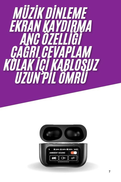 Kablosuz Bluetooth Kulaklık Pro Yeni Nesil Dokunmatik Kontrol - MZUIRG5654-3768
