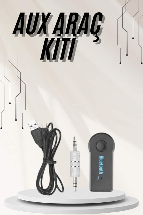 Yeni Nesil Bluetooth Aux Araç Kiti Siyah TV Tablet Telefon Araç Araba - MZUIRG9301-5191