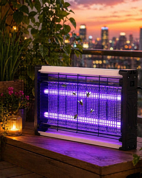 Ev Balkon Mutfak İçin Elektrikli Sinek Savar UV Işıklı Sessiz Lamba - MZUIRG7679-5641