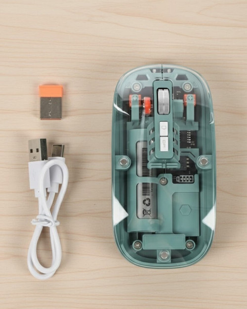 Şeffaf Tasarımlı Bluetooth Kablosuz Mouse Pilli Kullanım - MZUIRG9395-4404