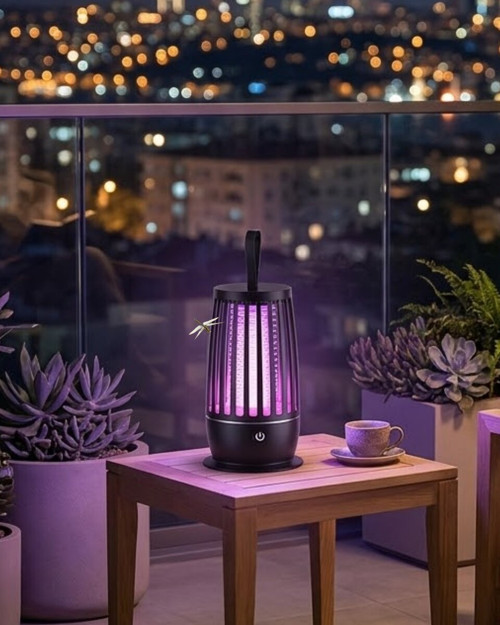 UV Mor Işık Elektrikli Böcek Öldürücü Lamba Gece Aydınlatmalı Sessiz ve Gü - MZUIRG5557-9