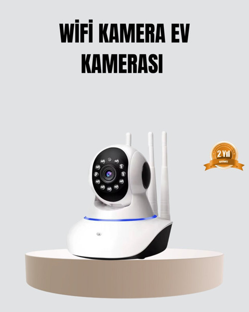 HD IP Kamera – Gece Görüşlü Hareket Sensörlü Mobil Takip ve Çift Yönlü Se - MZUIRG4942-5