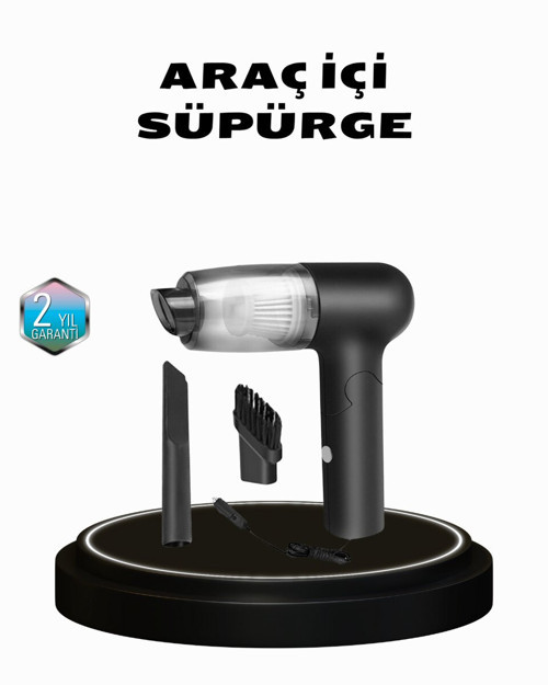 Taşınabilir Vakumlu Araç Süpürgesi – Katlanabilir Sap Yıkanabilir Filtre 120 - MZUIRG7404-9