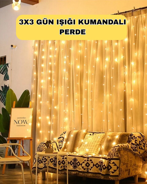 Zaman Ayarlı 8 Modlu Günışığı Perde Led Işık USB Çalışma - MZUIRG9422-6481