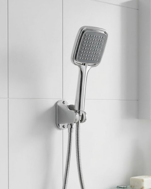 Siyah Duş Seti El Duşu Başlığı Spiral Hortum ve Duvar Askısı Banyo Duş Seti - MZUIRG1223-5