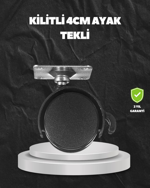 Kilitli 4 cm Evrensel Tekerlek Ayak Tek Adet - MZUIRG8201-2541