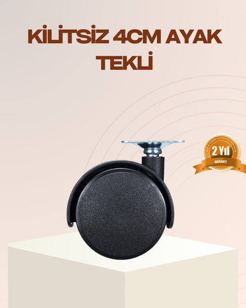 4 cm Kilitsiz Mobilya Ayağı Tekli Kolay Dönen Masa ve Sehpa Ayağı - MZUIRG4624-3419