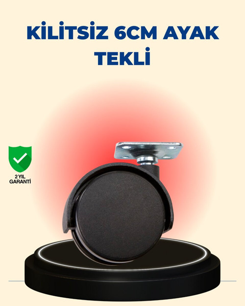 Masa ve Sehpa İçin 6 cm Kilitsiz Ayak Tekli - MZUIRG5860-2684