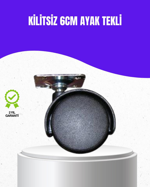 6 cm Kilitsiz Masa Ayağı Tekli Döner Tekerlek - MZUIRG9158-1329