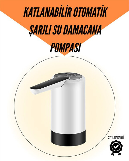 Taşınabilir Şarjlı Damacana Su Pompası Hijyenik Tasarım - MZUIRG6162-3981