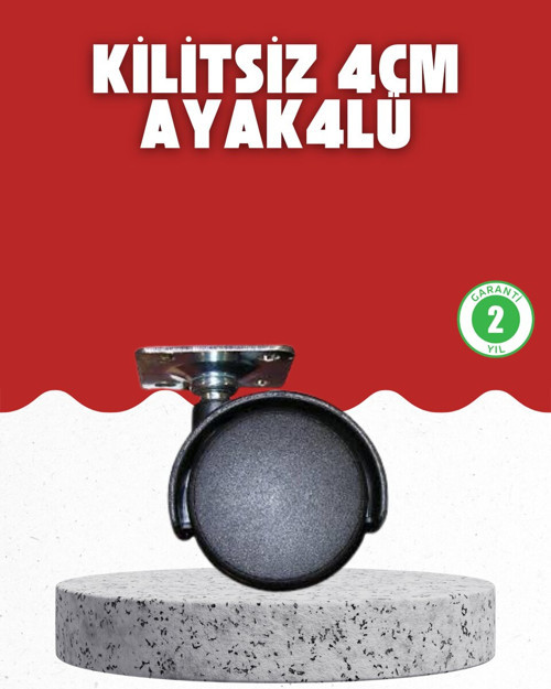 4 cm Kilitsiz Tekerlek Ayak Seti Zemin Koruyucu - MZUIRG8283-9370