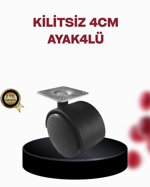 4 cm Döner Ayak Kilitsiz 4 Adet Mobilya ve Sehpa Ayağı - MZUIRG9381-8682