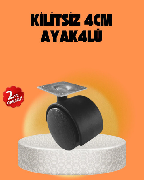 Kilitsiz 4 cm Tekerlek Ayak 4’lü Set Sessiz ve Dayanıklı - MZUIRG4051-2693