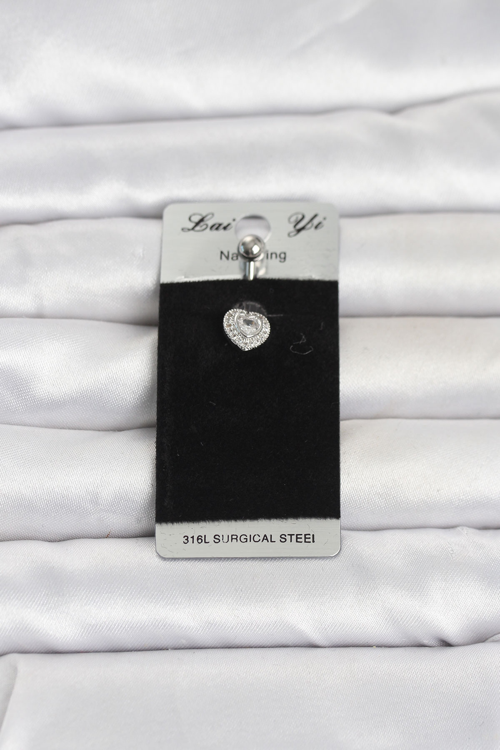 316L Cerrahi Çelik Minimal Kalp Model Göbek Piercing 5886 - MZUIRG4354-1360