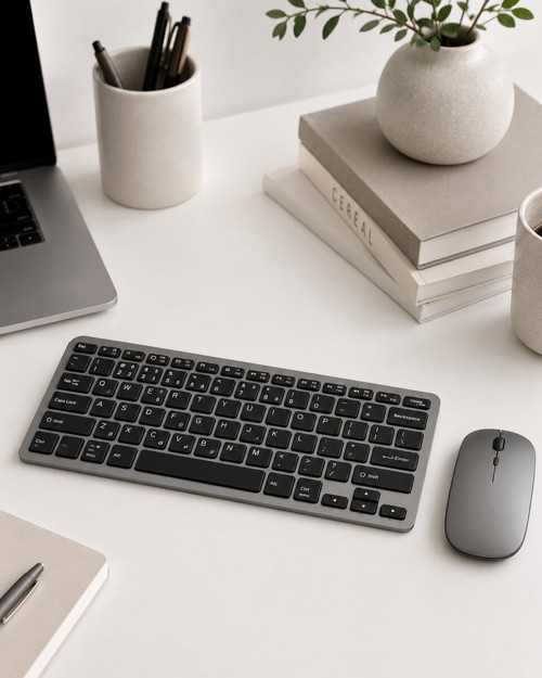 Kablosuz Bluetooth Klavye Mouse Seti Şarjlı Tablet Laptop Uyumlu - MZUIRG6932-9066
