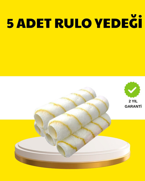 5’li İnce İşçilik Boya Rulo Seti Pürüzsüz ve Eşit Kaplama - MZUIRG6391-1565