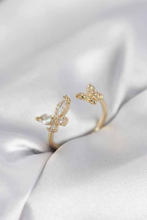 Model Zirkon Taşlı Gold Renk Kadın Yüzük 5886 - MZUIRG8376-4705