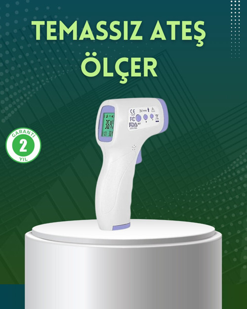 Kızılötesi Temassız Ateş Ölçer LCD Ekranlı Hassas Termometre - MZUIRG7223-4054