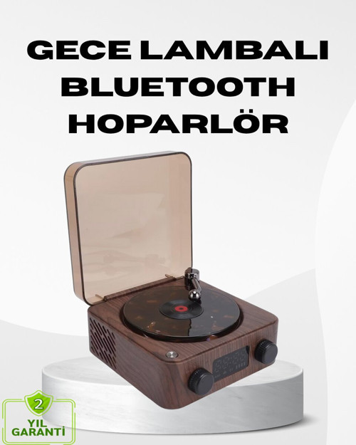 Dekoratif Gece Işığı Bluetooth Hoparlör Dijital Saat Çok Yönlü Sesli Aydınl - MZUIRG7454-7