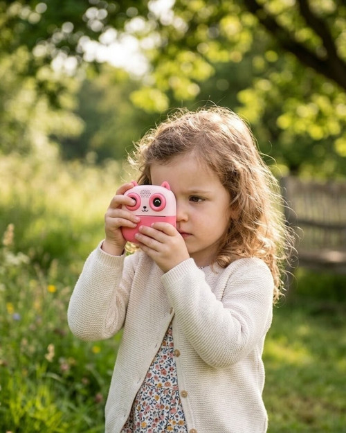Anında Fotoğraf Baskılı Çocuk Kamerası 5 Rulo Kağıt 6 Renk Kalem Hediyeli E? - MZUIRG4394-4