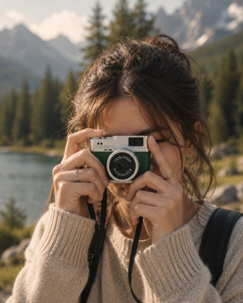 1080P HD Mini Kamera IPS Ekranlı 4K Lens Destekli Taşınabilir Dijital Kamera - MZUIRG7328-7152