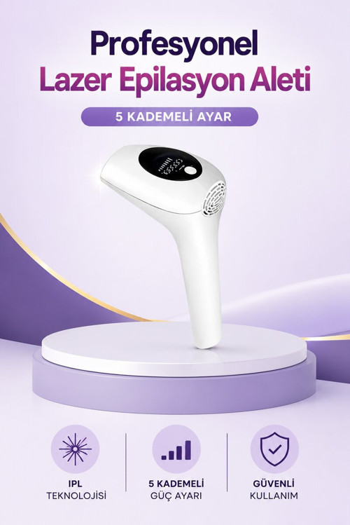 IPL Lazer Epilasyon Aleti 5 Kademeli Güç Ayarlı - MZUIRG8280-4547