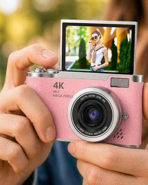 Profesyonel Çekim İçin 48 MP Kamera 18x Zoom Flip Ekran Dijital Kamera - MZUIRG9500-9567