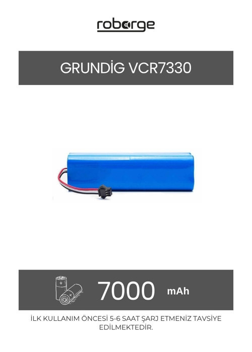 Grundig VCR7330 Robot Süpürge Uyumlu Batarya 7000 mAh - Muadil Ürün
