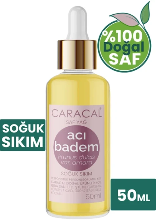 Acı Badem Yağı Soğuk Sıkım 50 ML %100 Saf Doğal Acıbadem Yağı