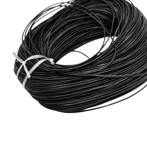 Bileklik ve Hobi Hakiki Deri İp 1.5 mm 5 Metre Siyah