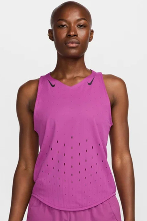 Dri Fit Aeroswift Running Adv Singlet Tank Top Purple Lazer Kesim Koşu Atleti Mor