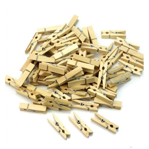 100'Lü Ahşap Mandal 2.5Cm (10'Lu Paket-1000 Adet)