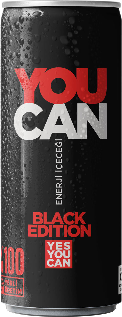 YouCan Black Edition Enerji İçeceği 250 ml 12'li